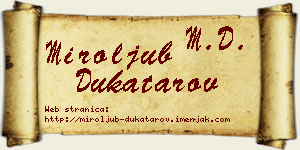 Miroljub Dukatarov vizit kartica